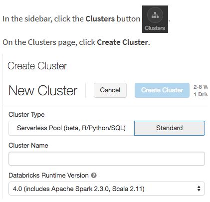 create a cluster
