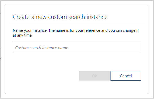 Create New Custom Search