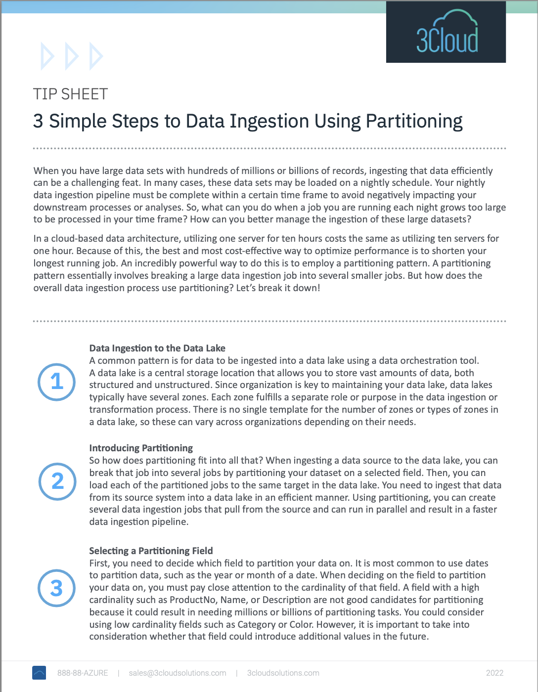 3 Simple Steps to Data Ingestion Using Partitioning