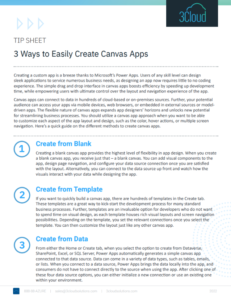 3 Ways to Easily Create Canvas Apps