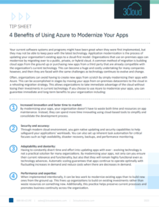 4 Benefits of Using Azure to Modernize Your Apps