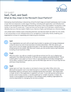 IaaS, PaaS and SaaS: What do they mean in the Cloud Platform?