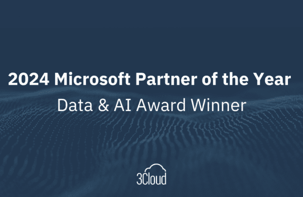 3Cloud Recognized as Winner of the 2024 Microsoft Partner of the Year, Data and AI